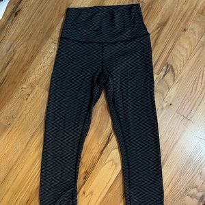 Lululemon ripped leggings, black